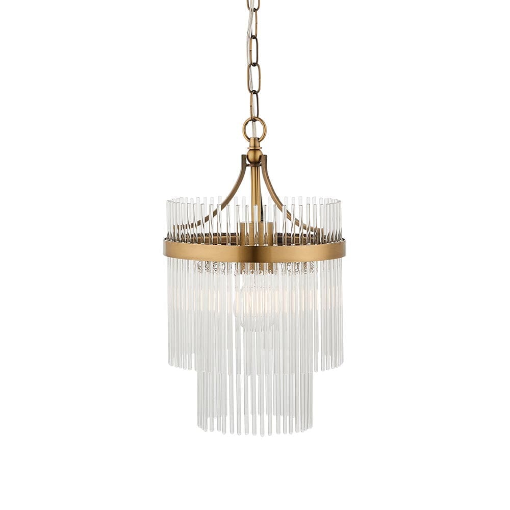 Abella Light Gold & Glass Pendant Ceiling Light Lighting
