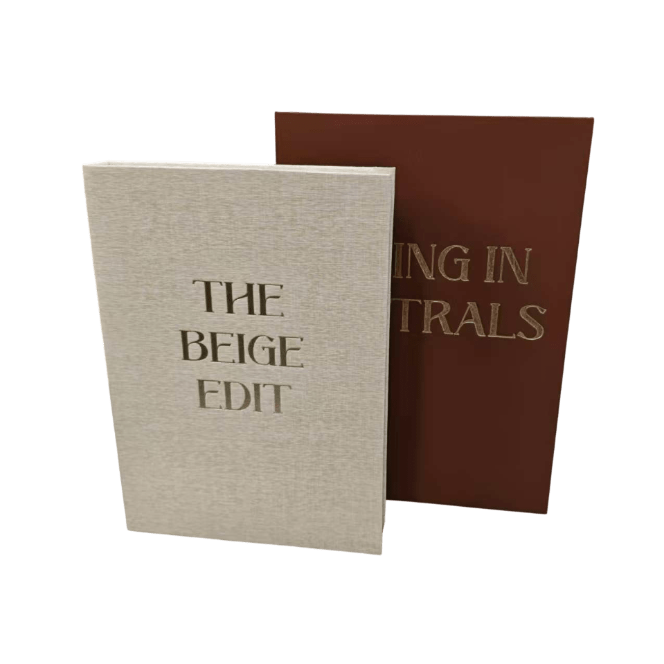 Aitla Cream & Rust Decorative Book Boxes - Set of 2 Accessories