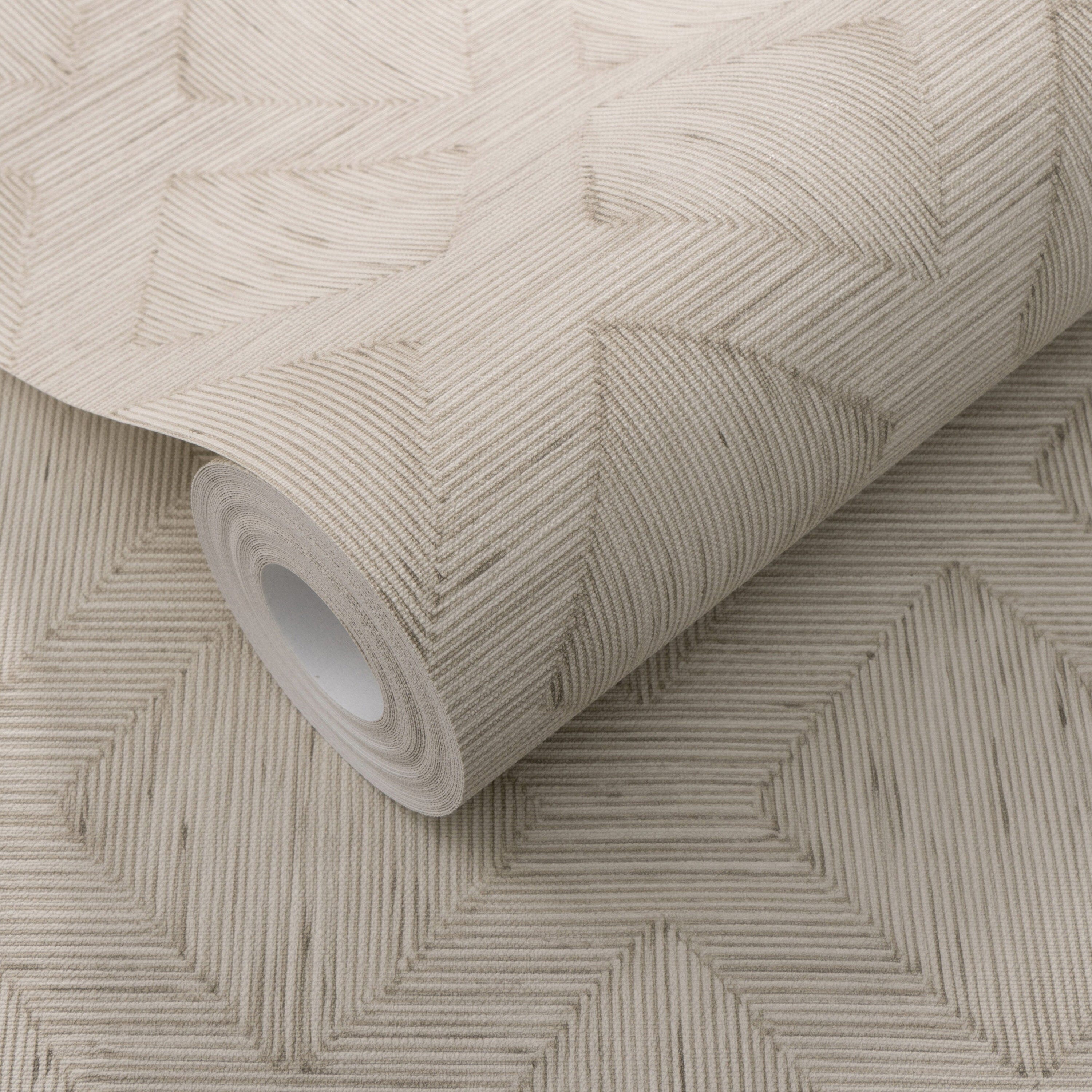 Alaric Taupe Diamond Print Wallpaper Home Improvement