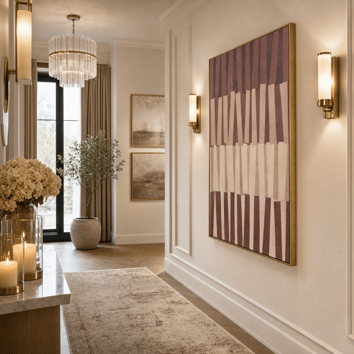 Alarios Large Terracotta Geometric Wall Art Accessories