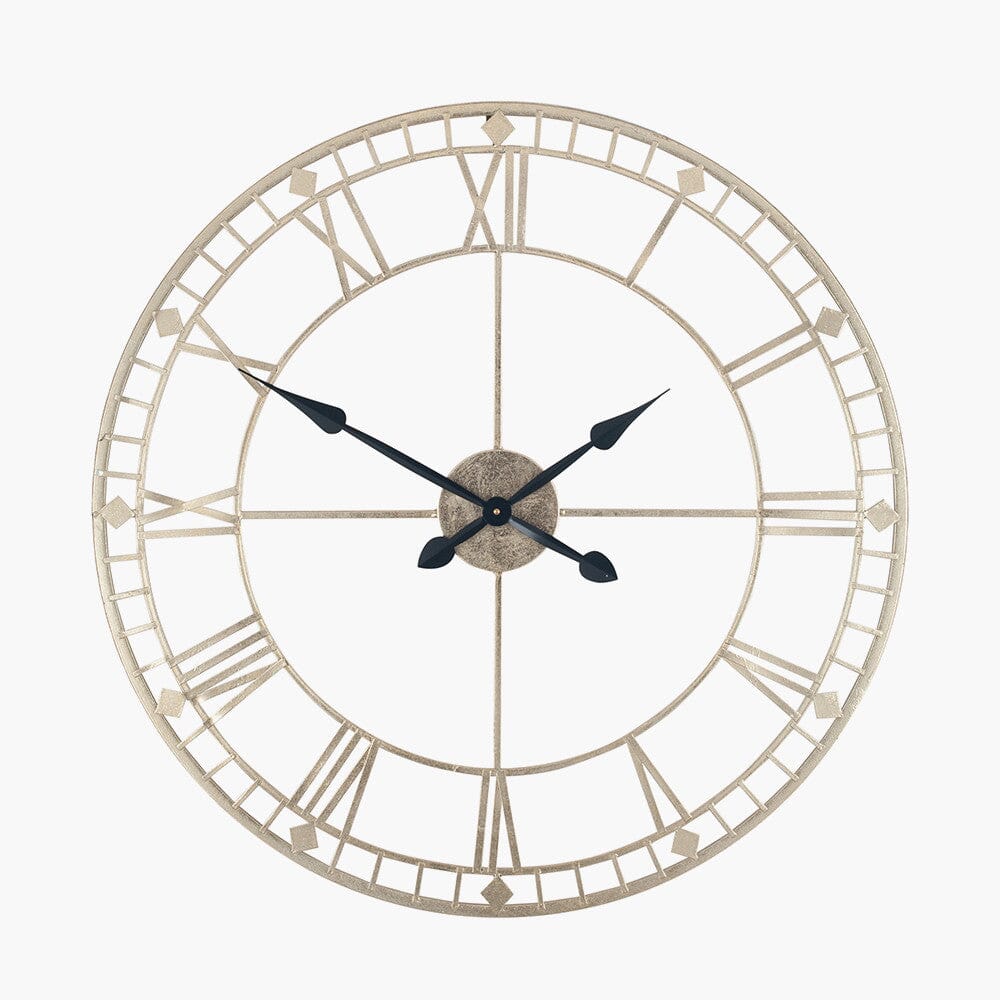 Aldina Large Gold Metal Round Wall Clock Accessories