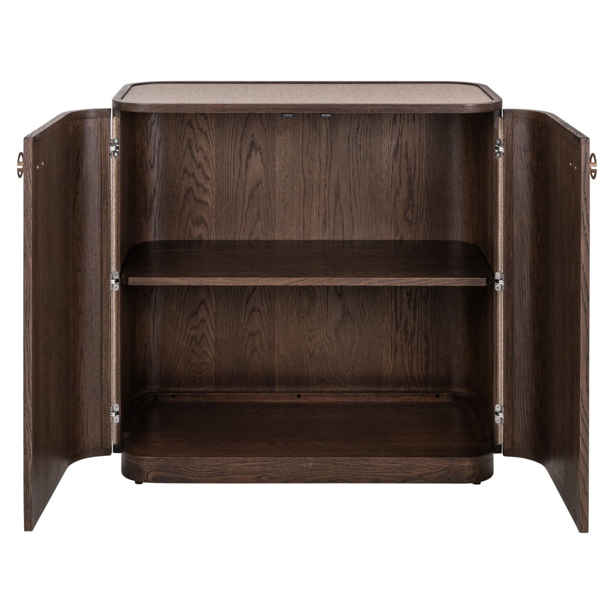 Alexandra Luxury Linen & Dark Brown Oak 2 Door Sideboard Furniture