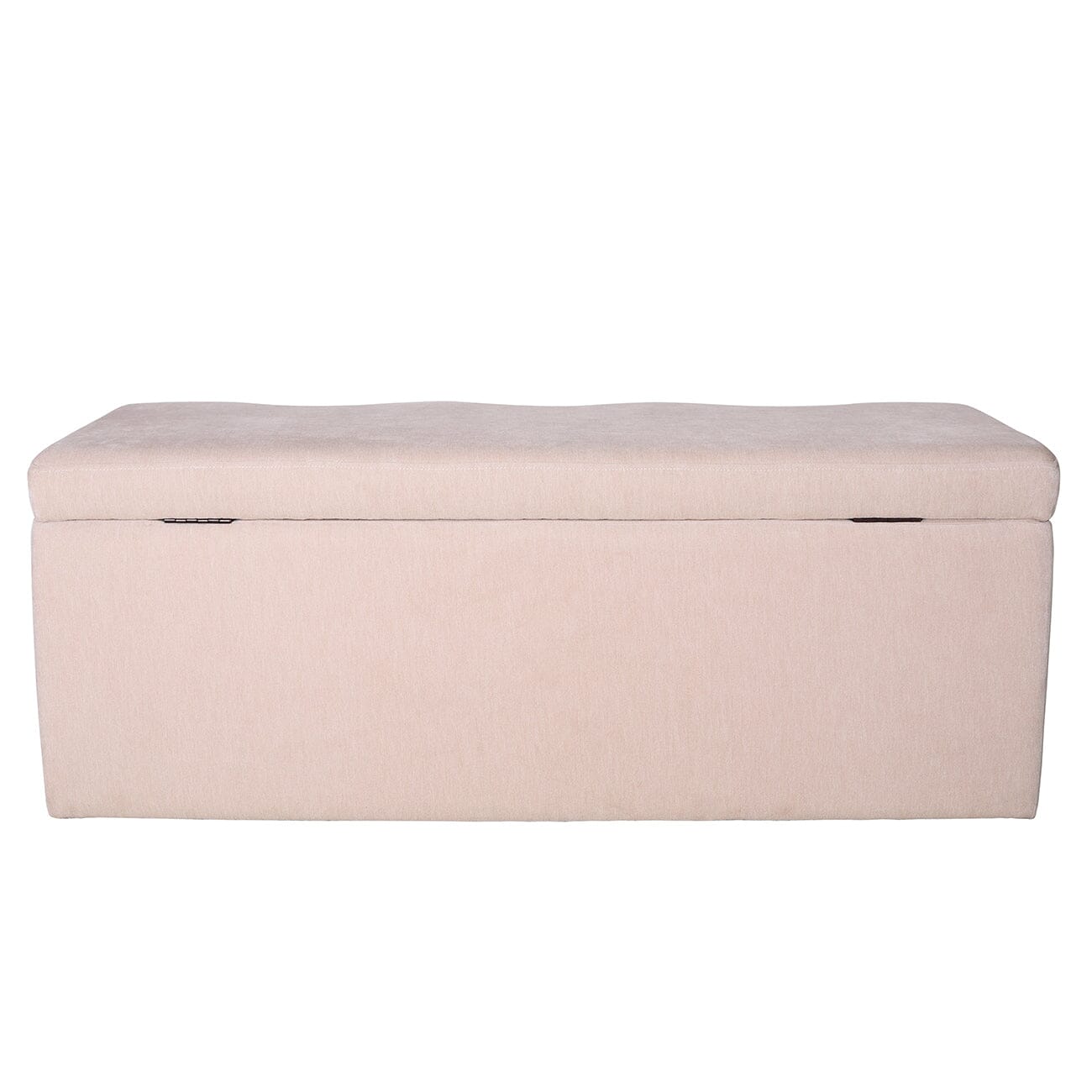 Alissia Warm Stone Velvet Squiggle Edge Storage Bench Furniture