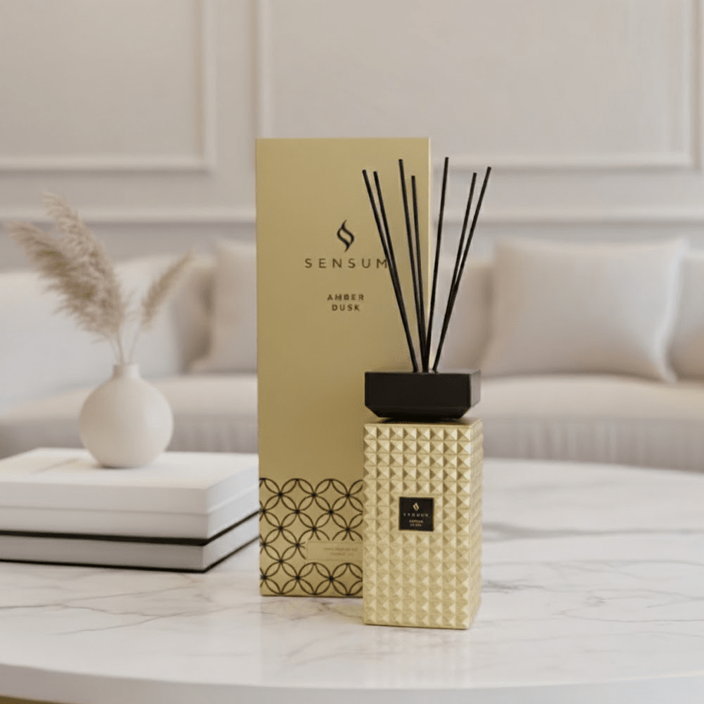 Amber Dusk Gold & Black Luxury Reed Diffuser - 1000ml Accessories