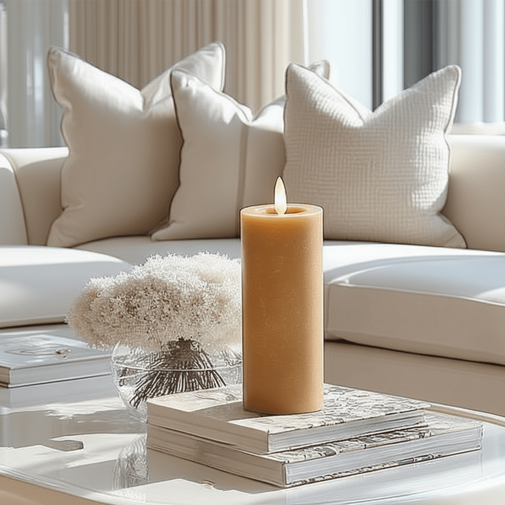 Amber Realistic LED Candle - 15cm Accessories