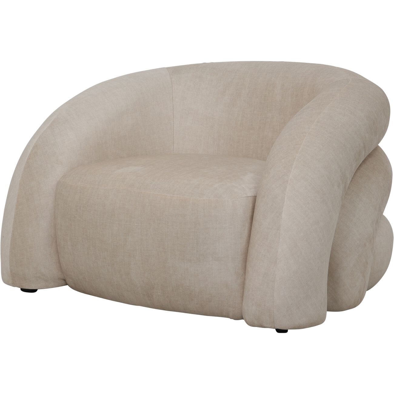Amreli Curved Cream Snug Chair Furniture