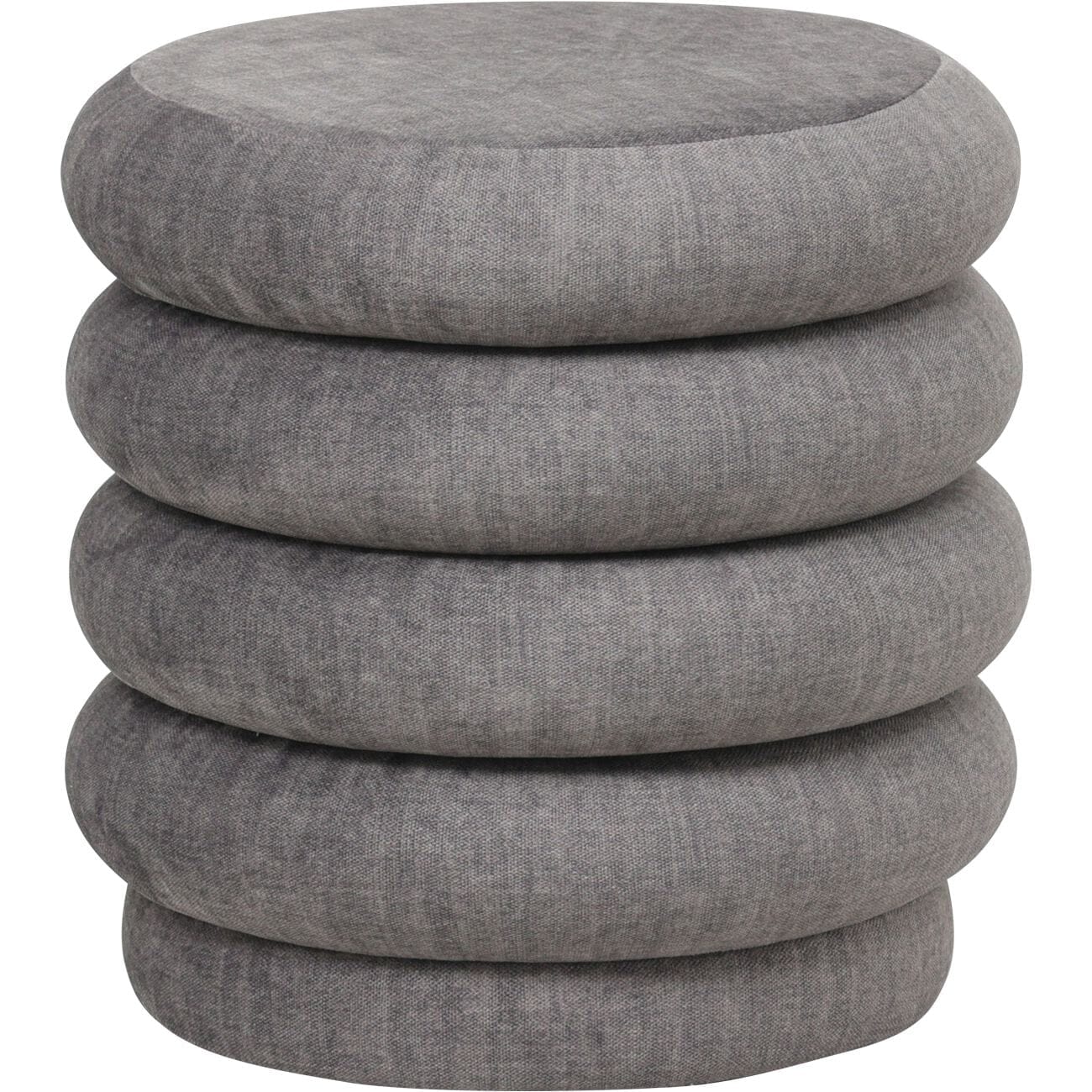 Amreli Curved Grey Upholstered Stool Furniture
