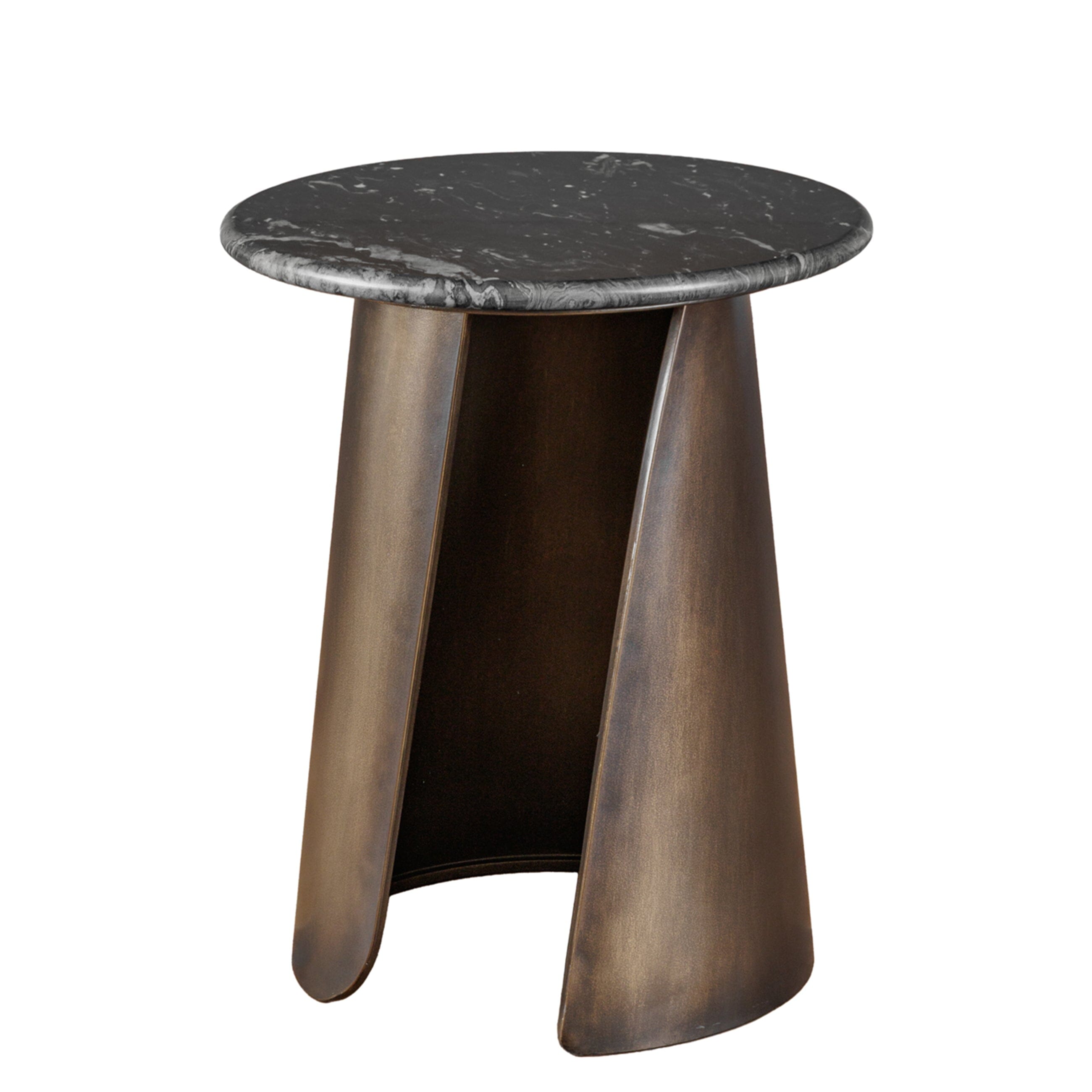 Anderson Bronze Side Table with Black Marble Top Furniture