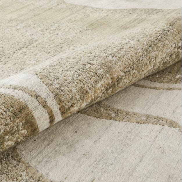 Anya Beige Abstract Wave Rug