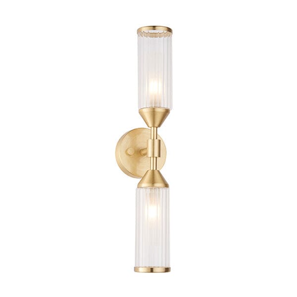 Apollo Gold & Glass Double Wall Light Lighting