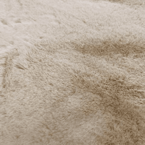 Arctic Luxury Almond Chunky Faux Fur Bed Beds and Headboards