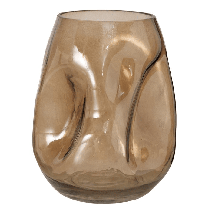 Arina Mini Decorative Brown Glass Abstract Vase Accessories