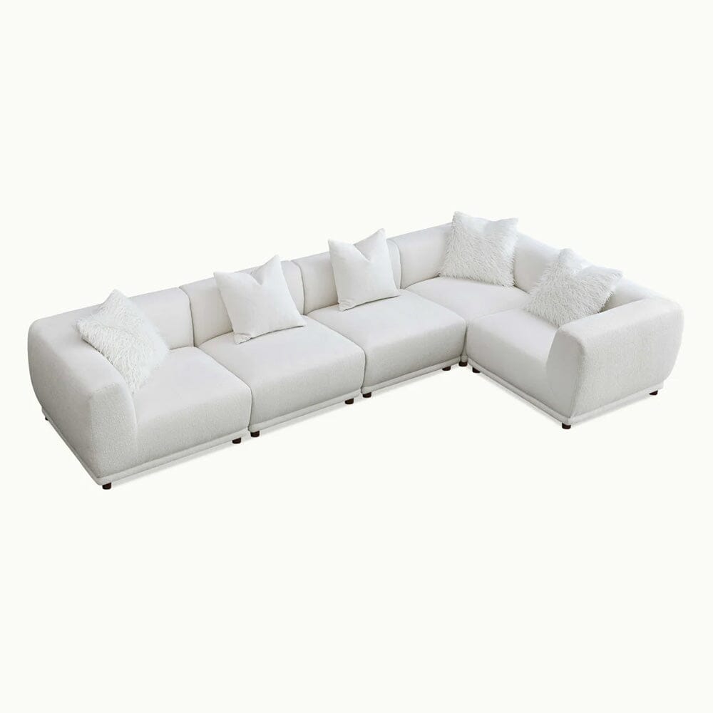 Arlo Polar Boucle Modular Sofa Range Sofa
