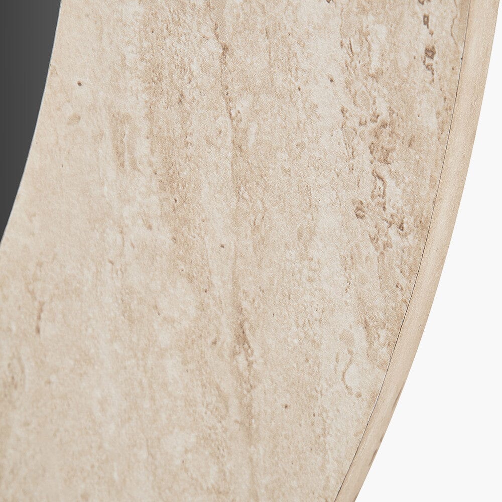 Arnot Travertine Effect Round Mirror Accessories