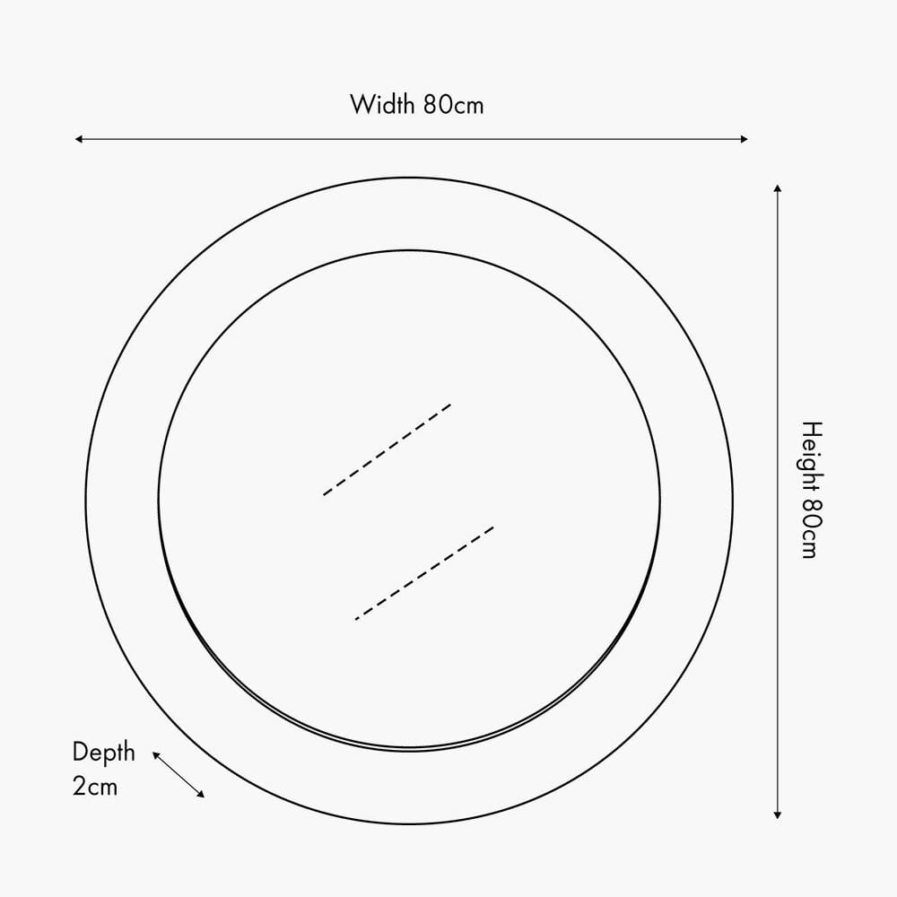 Arnot Travertine Effect Round Mirror Accessories