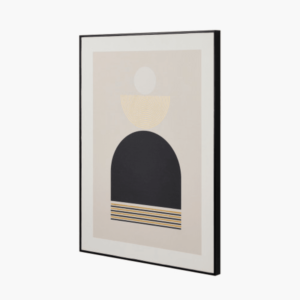 Art Deco Black & Gold Framed Wall Art Accessories