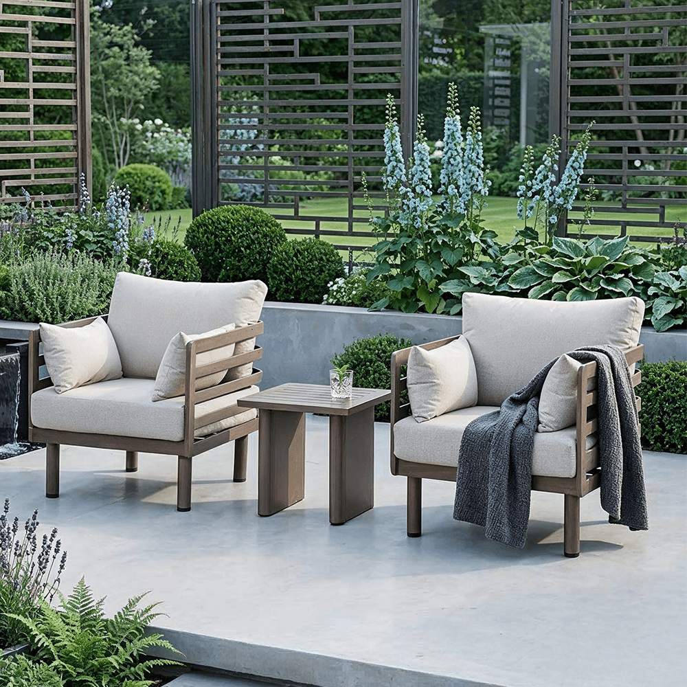 Ashford Aluminium Outdoor Lounge Set- Seats 2 Outdoor
