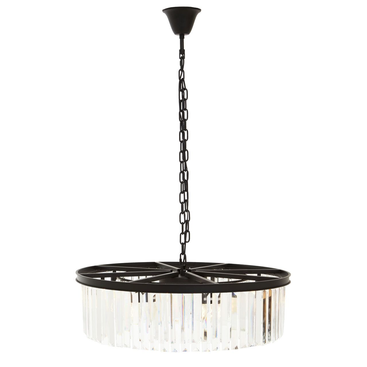 Astaire Black Round Crystal Chandelier Lighting