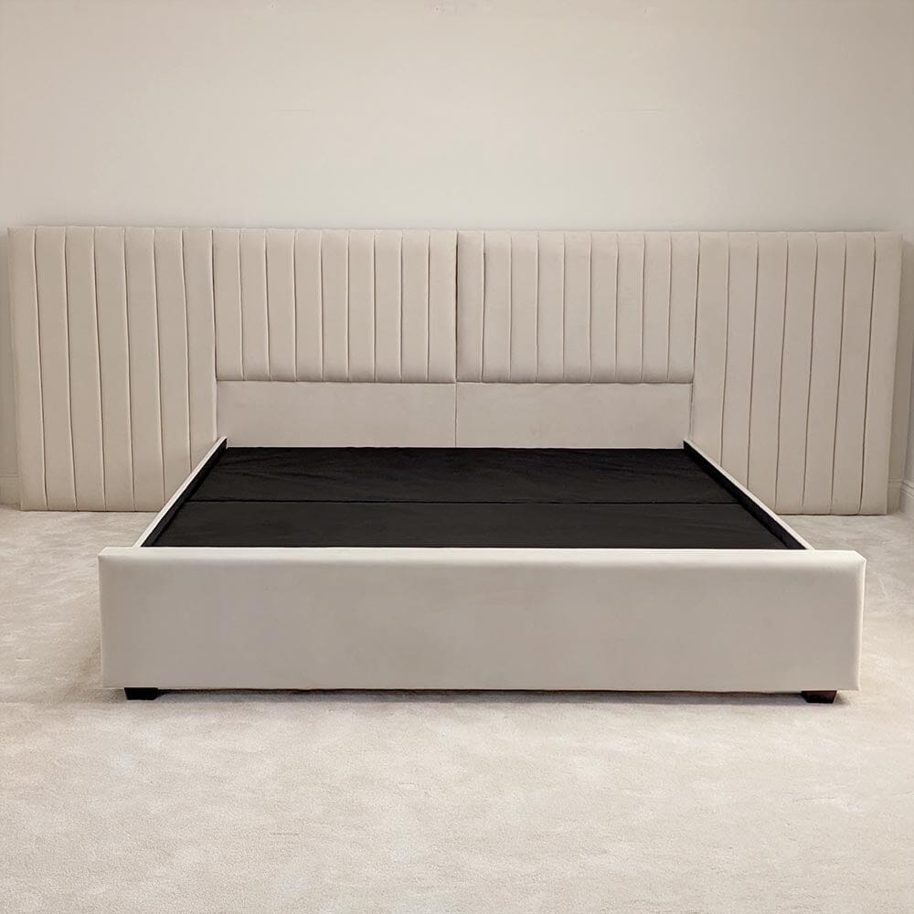 Atlantis Wide Floor Standing Headboard with Bed Base MTO Beds and Headboards