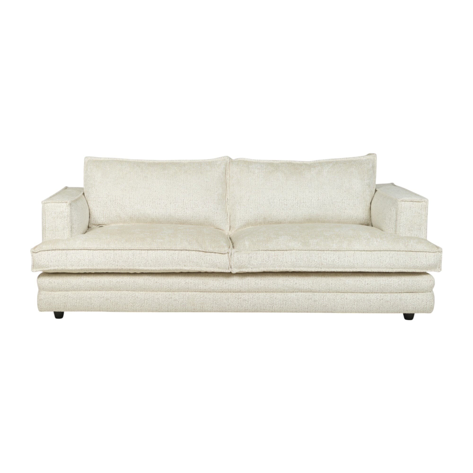 Avienne Cream Chenille 3 Seater Sofa Sofa