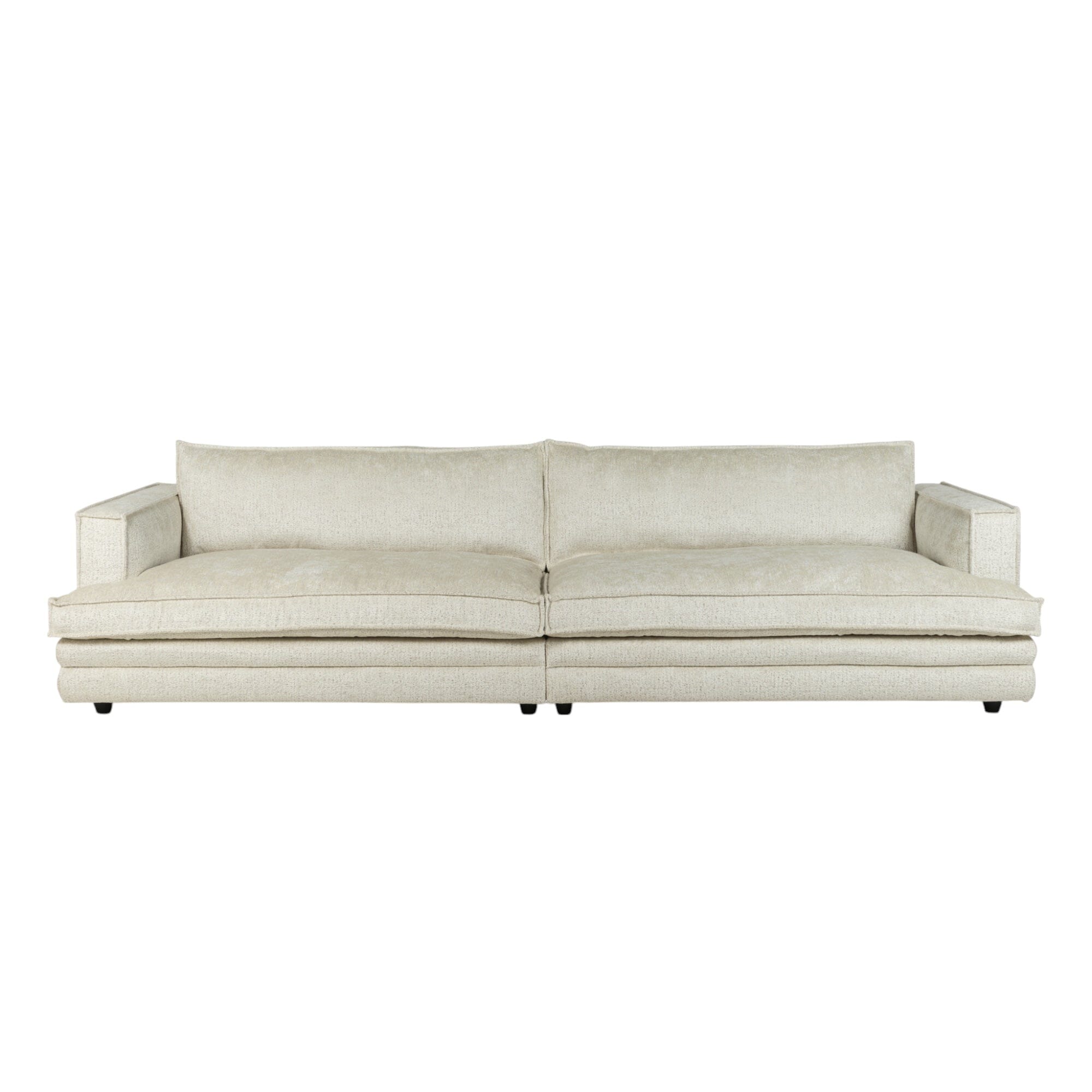 Avienne Cream Chenille 4 Seater Sofa Sofa