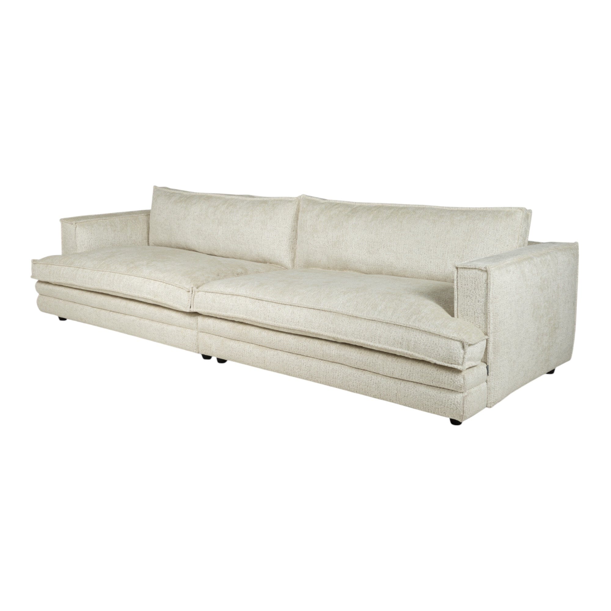 Avienne Cream Chenille 4 Seater Sofa Sofa