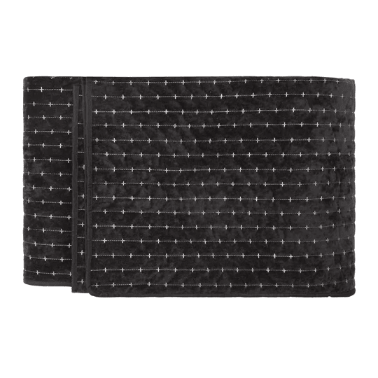 Azalea Black Velvet Embroidered Bedspread Textiles
