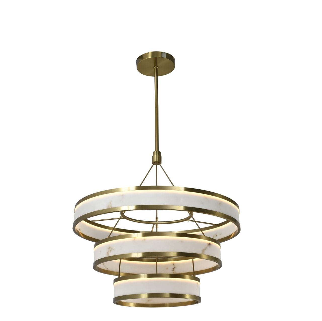 Beck Gold & Marble Round Statement LED Ceiling Light Lighting