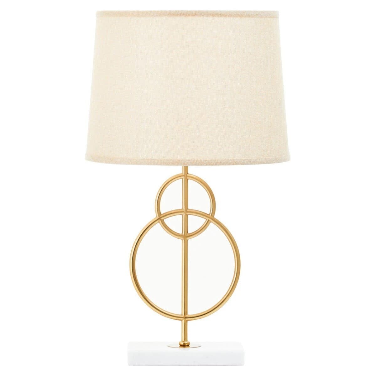 Bellagio Gold Circles Table Lamp with Marble Base Lighting