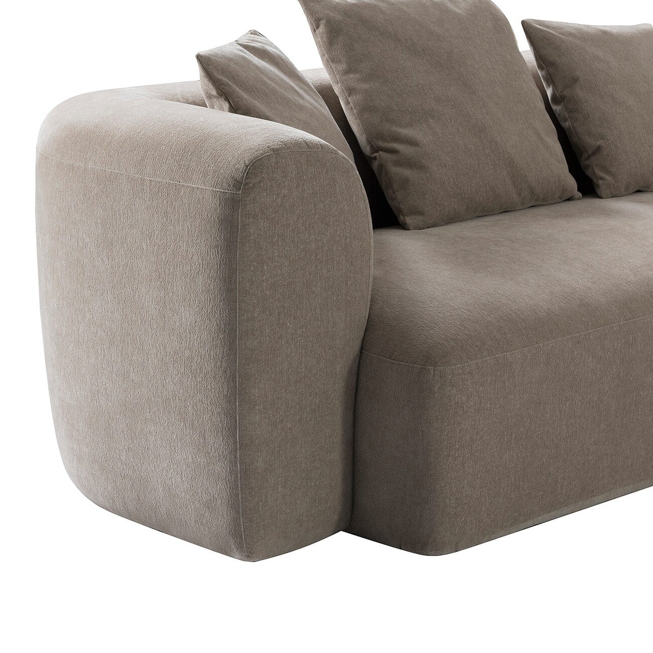 Bellina Taupe Chenille Luxury Modular Sofa Sofa