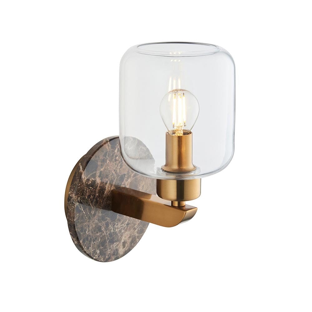 Bonnie Brown Marble & Glass Wall Light Lighting