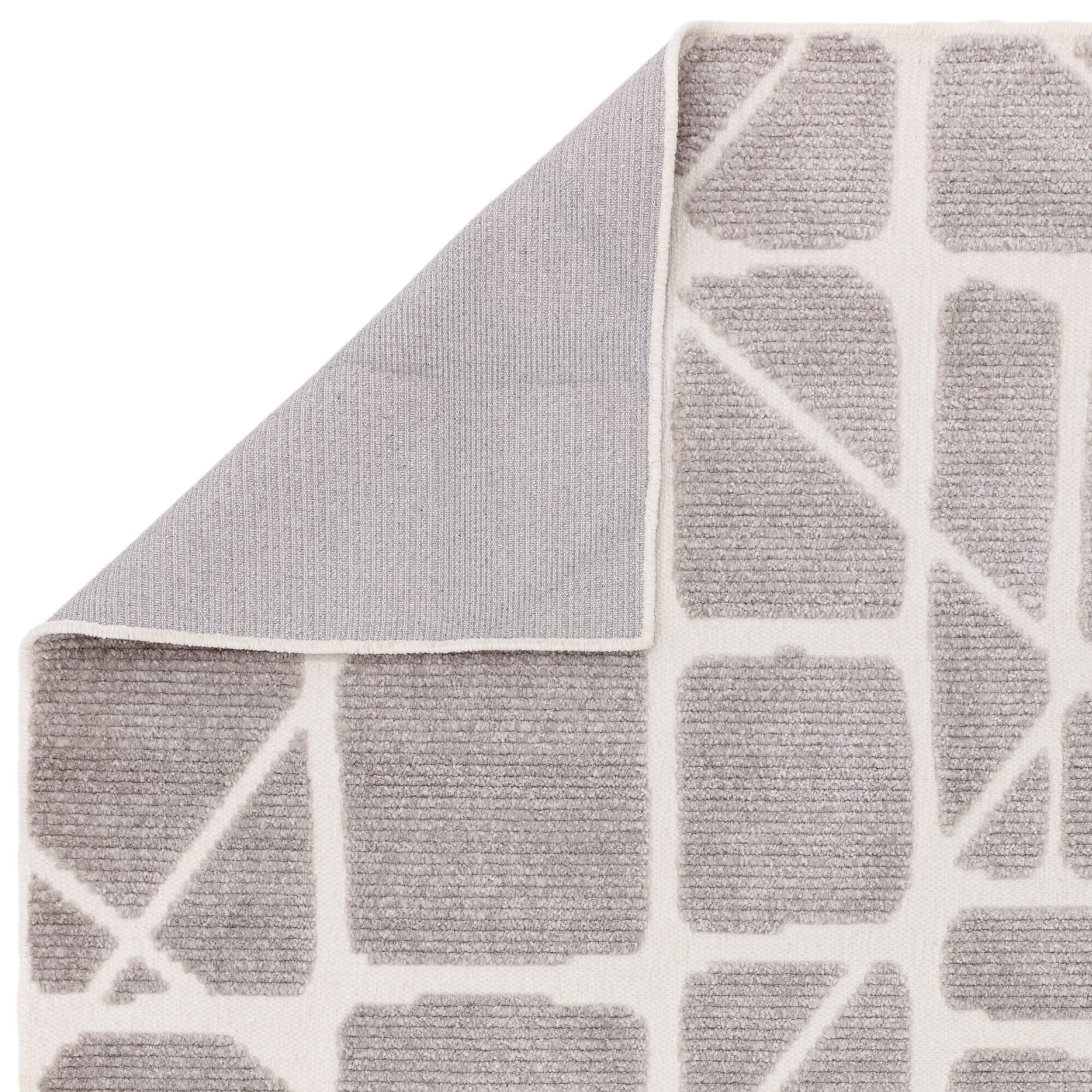 Braylin Grey & Cream Abstract Rug