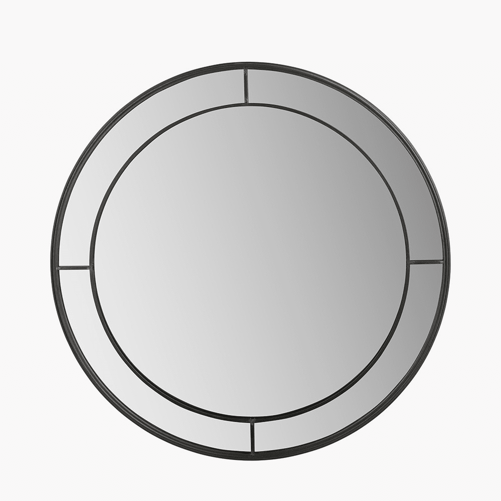 Bronx Large Antique Bronze Round Wall Mirror Accessories