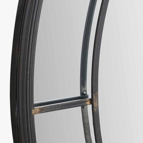 Bronx Large Antique Bronze Round Wall Mirror Accessories