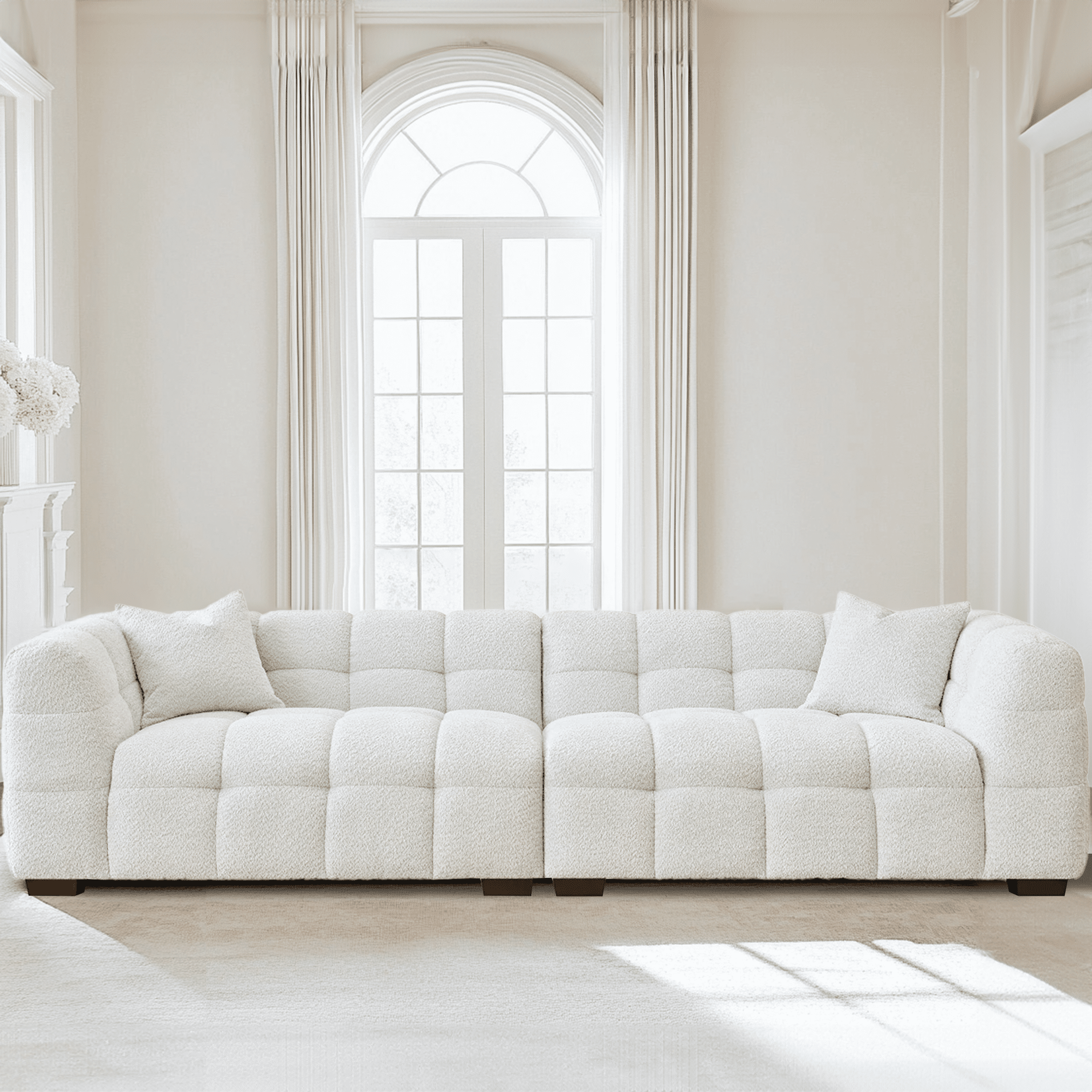 Bubble Oatmeal Boucle 4 Seater Sofa Sofa