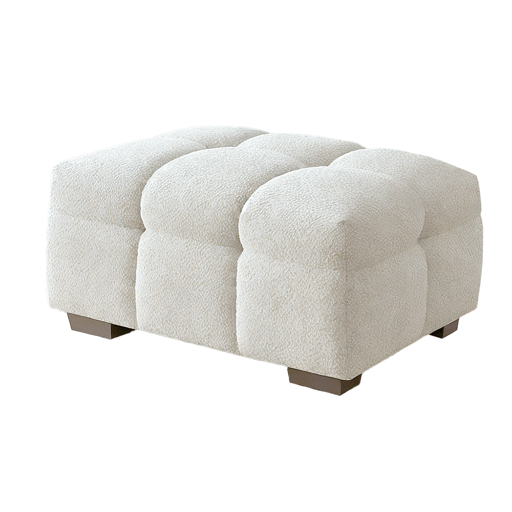 Bubble Oatmeal Boucle Footstool Sofa
