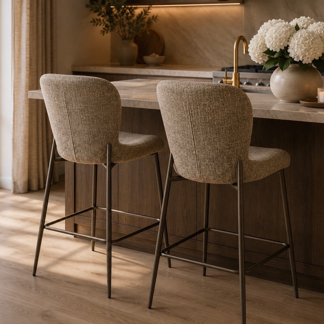 Cadence Brown Tweed Bar Stool Furniture