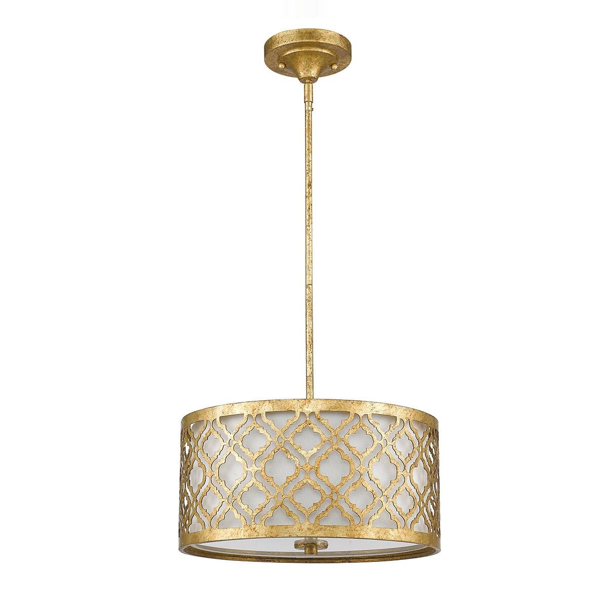 Caitlyn Medium Gold Height Adjustable Pendant Ceiling Light Lighting