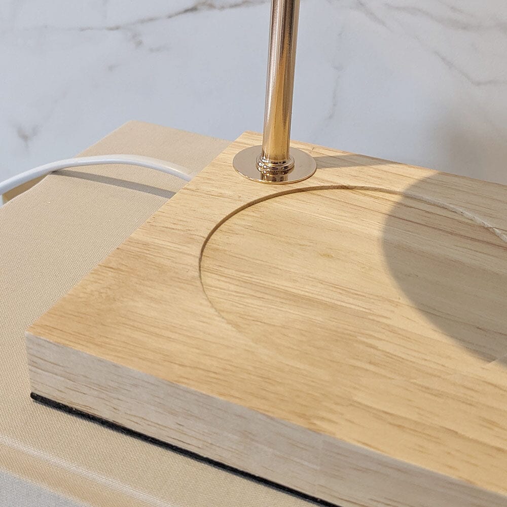 Cali White & Gold Candle Warmer on Wooden Base Fragrance