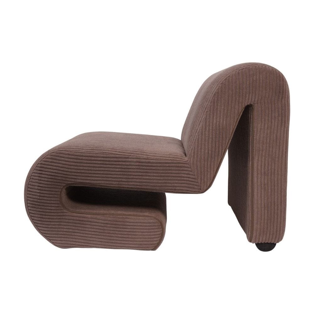 Calliope Brown Corduroy Statement Accent Chair Furniture