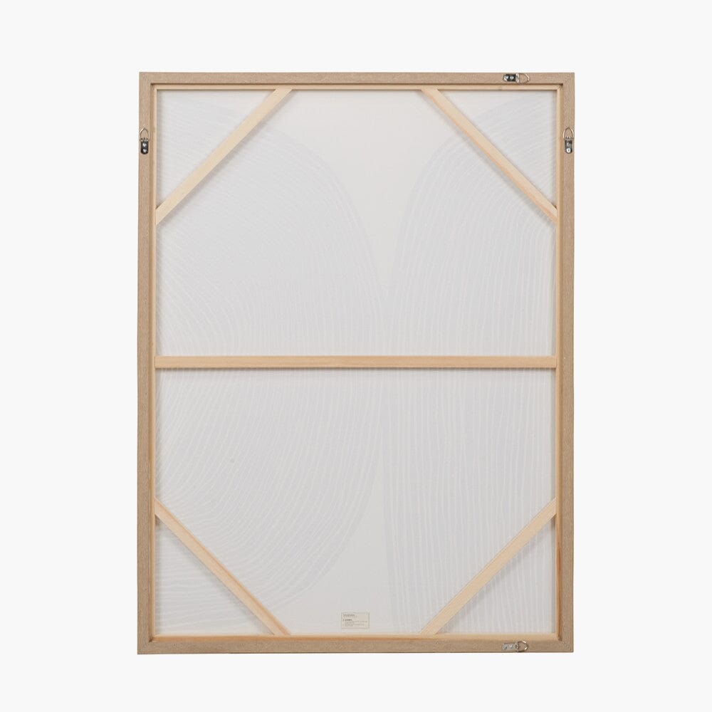 Calverton Black & Cream Abstract Canvas Wall Art with Wooden Frame Accessories