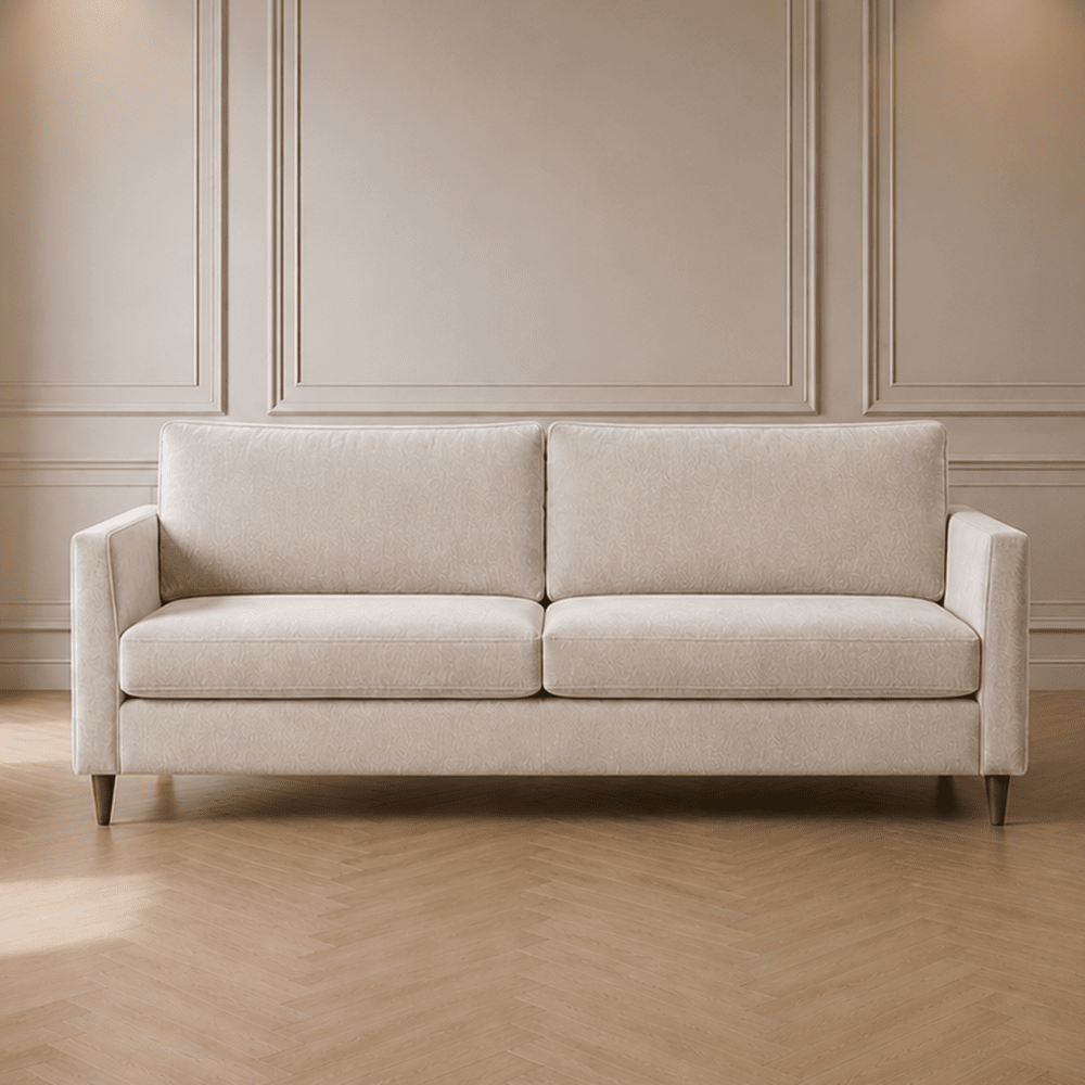 Camley Cream Textured 3 Seater Sofa Sofa