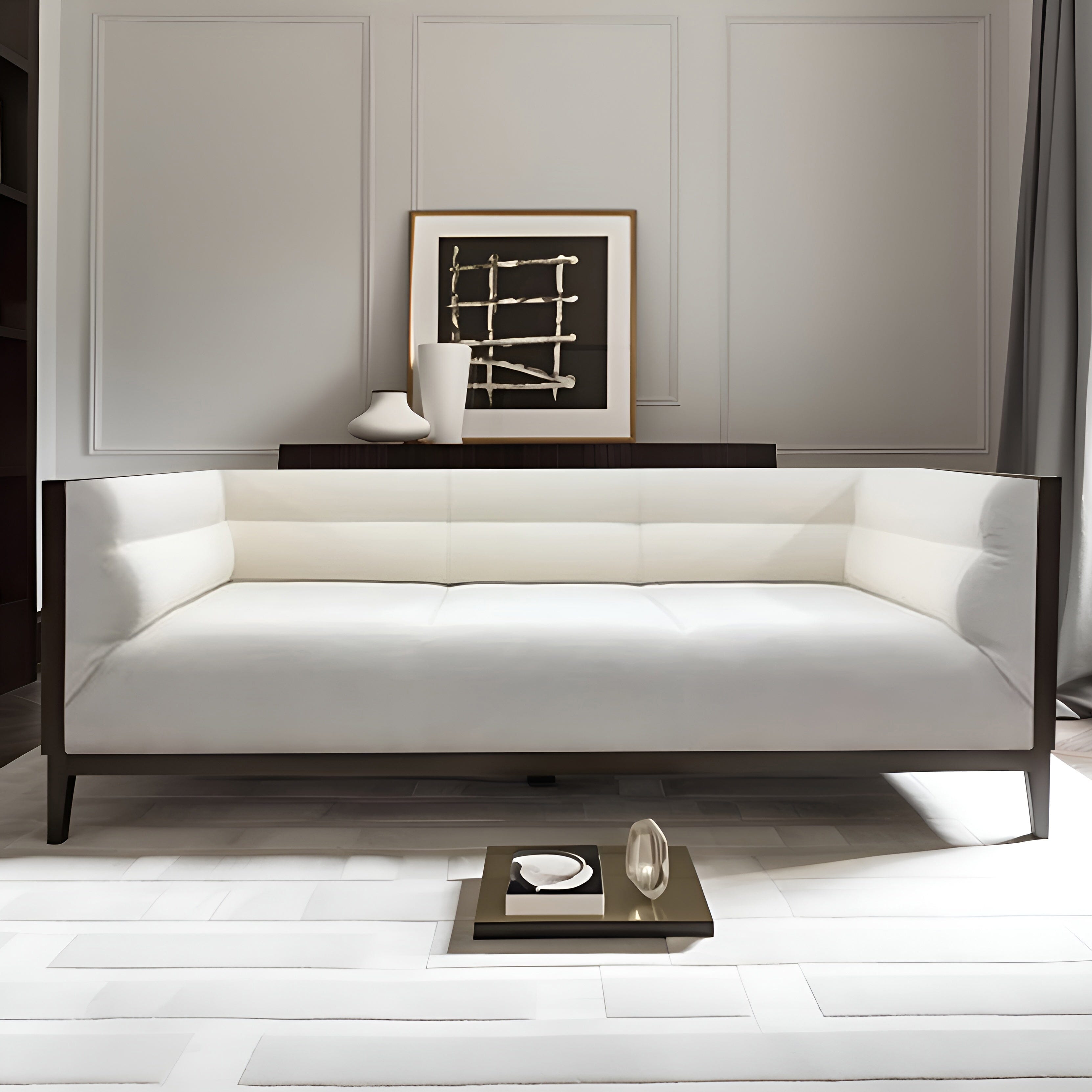 Carina Cream Velvet Sofa Range with Black Plinth MTO Sofa