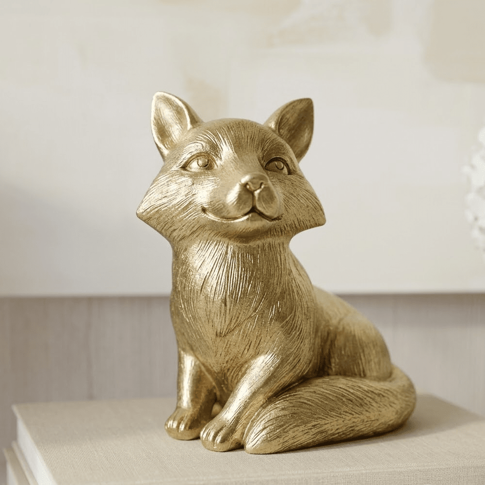 Cassia Gold Decorative Fox Ornament Accessories