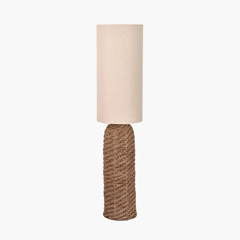 Caswell Woven Seagrass Slim Floor Lamp Lighting