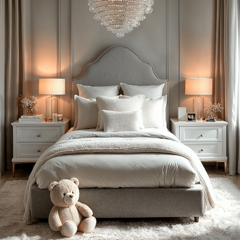Charleston Light Grey Luxury Curved Single Bed Beds and Headboards