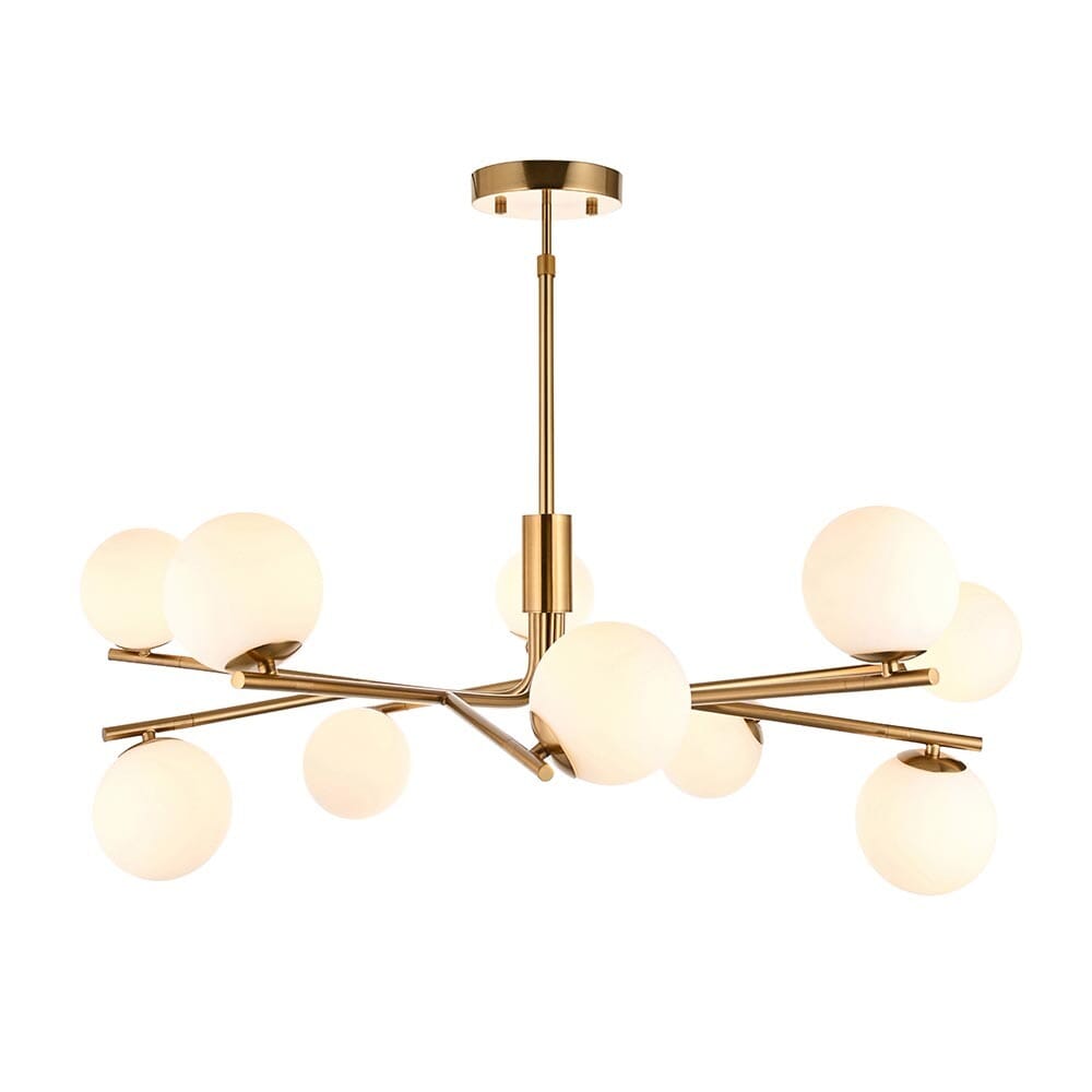 Charlie Gold 10 Light Pendant Ceiling Light Lighting