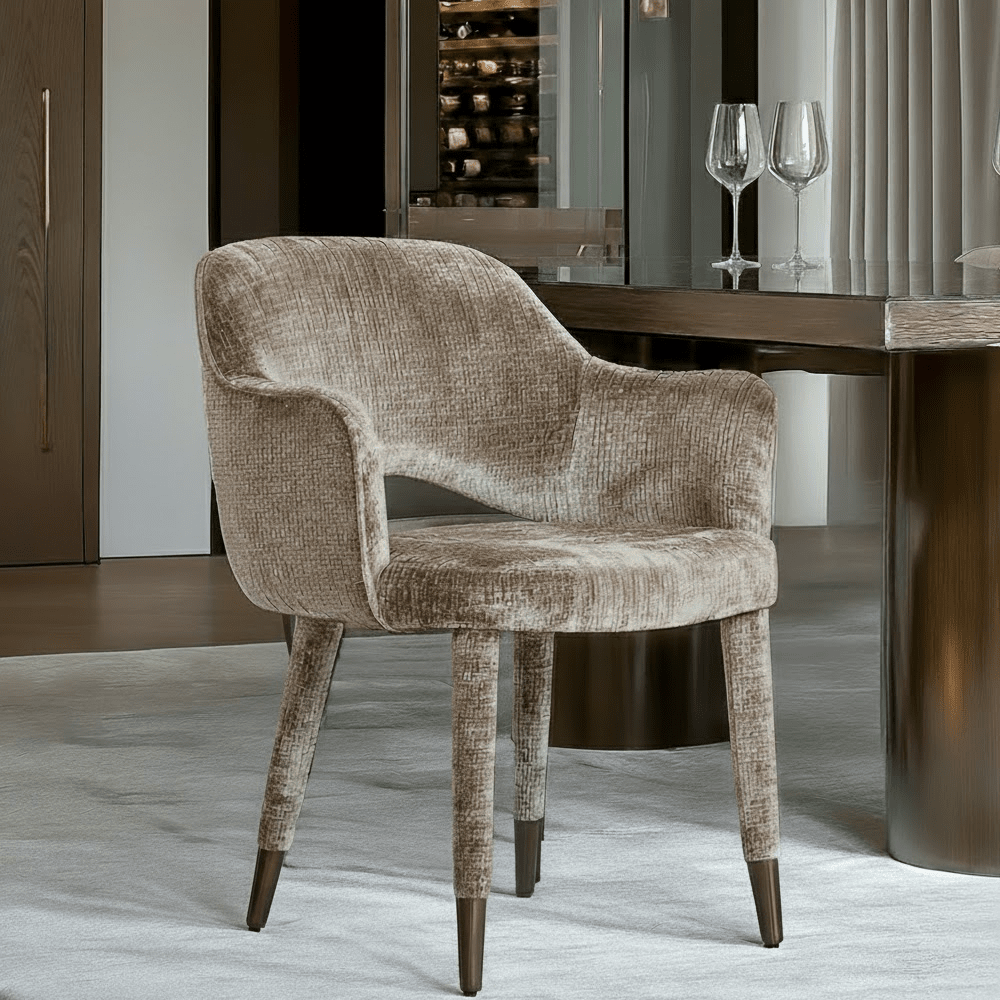Charlotte Dark Stone Textured Dining Chair Furniture