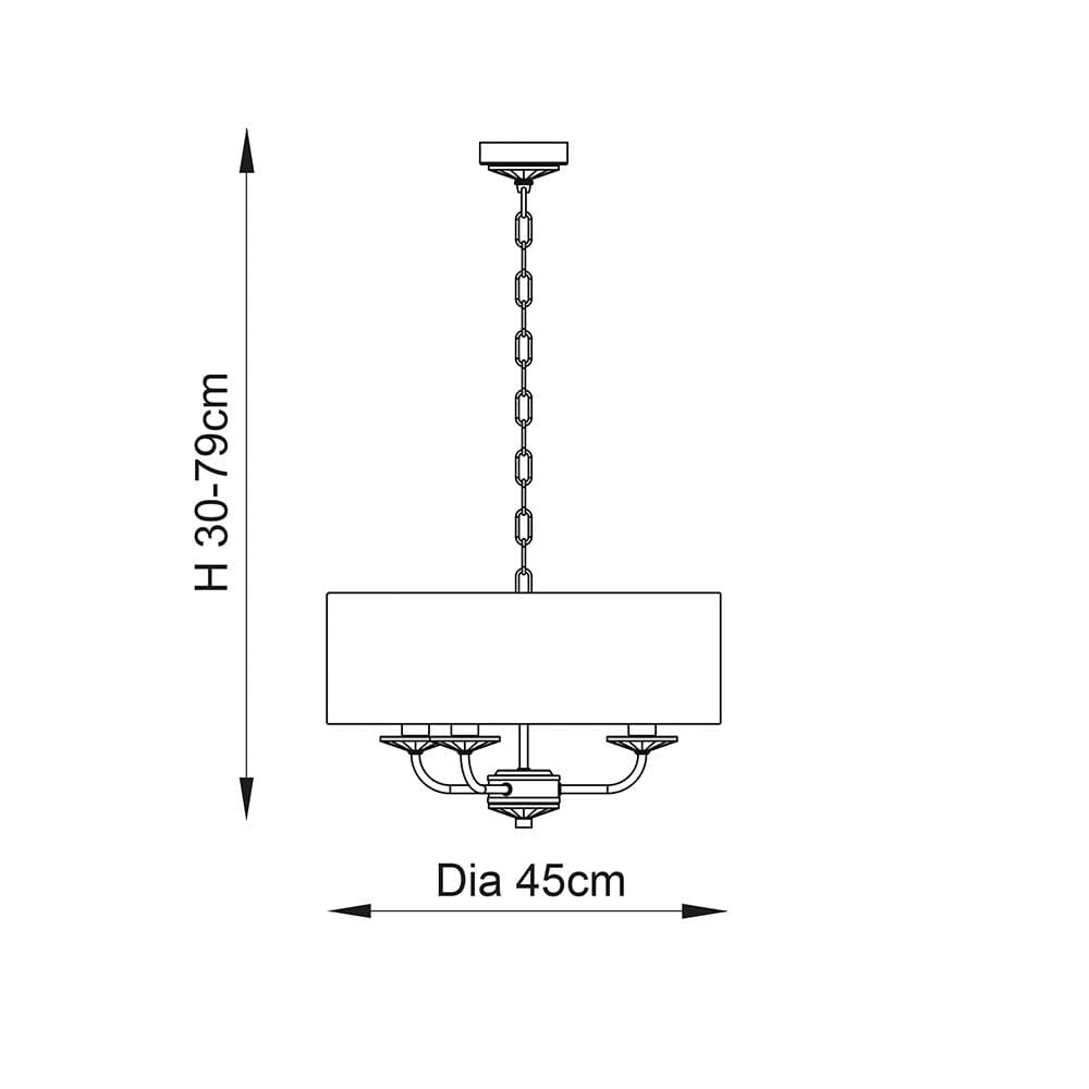 Cindy Silver 3 Light Pendant Ceiling Light Lighting