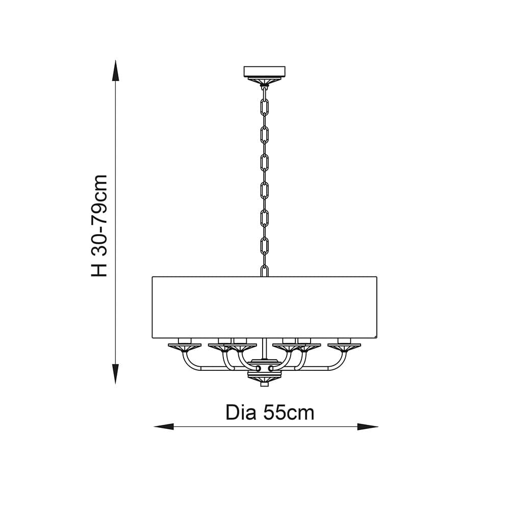 Cindy Silver 6 Light Pendant Ceiling Light Lighting